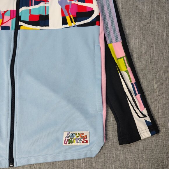 Adidas Track Jacket Tiro Love Unites Full Zip Performance Women's Size Large - Picture 8 of 16